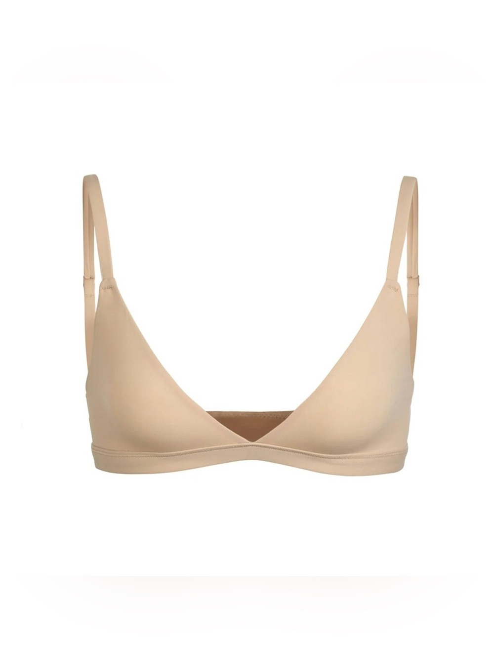 SKIMS Fits Everybody Triangle Bralette neutral clay adjustable thin straps micro